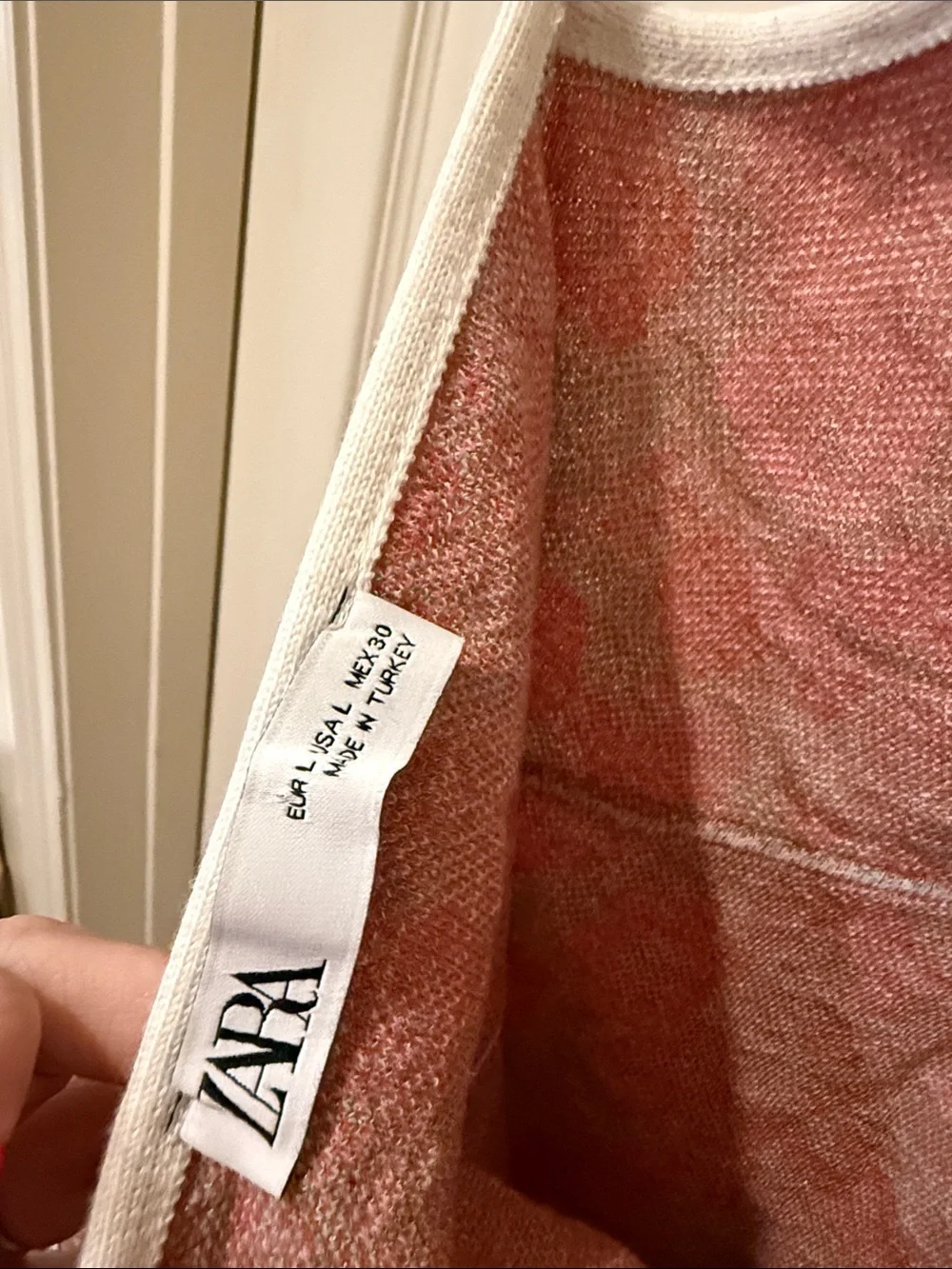 Zara floral knit halter mini dress, large - Picture 8 of 9